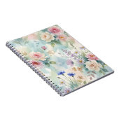 Carnet Rose Florale Rose Pastel (Côté Droit)