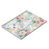 Carnet Rose Florale Rose Pastel (Côté gauche)