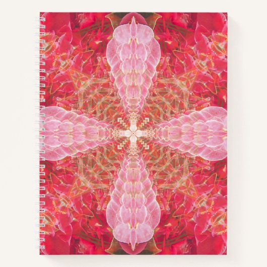 Carnet Rose fractal - Ordinateur portable (Devant)