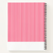 Carnet Rose Fuchsia Chaud Personnalisé (Dos)