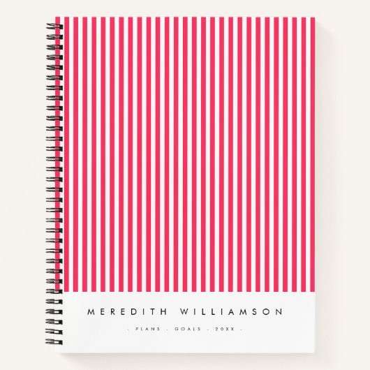 Carnet Rose Fuchsia Chaud Personnalisé (Devant)