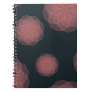 Carnet Rose, géométrique, cool, abstraction fleur tendanc