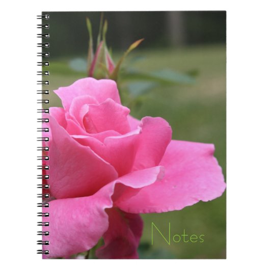 Carnet Rose girly du jardin (Devant)