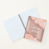 Carnet Rose Gold Blush rose Agate Géode Parties scintilla (Intérieur)