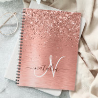 Rose Gold brossé Parties scintillant métallique No