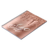 Carnet Rose Gold Brushed Foil Glitter (Côté gauche)