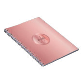 Carnet Rose Gold Elegant Monogram Modèle tendance (Côté Droit)