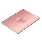 Carnet Rose Gold Elegant Monogram Modèle tendance (Côté gauche)