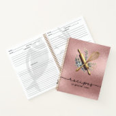 Carnet Rose Gold Foil & Gold Whisk Boulangerie Ustensiles (Intérieur)