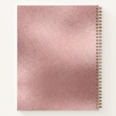 Carnet Rose Gold Foil & Gold Whisk Boulangerie Ustensiles (Dos)