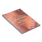 Carnet Rose Gold Foil Luxe Glam Élégant Mariage élégant (Côté Droit)
