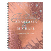 Carnet Rose Gold Foil Luxe Glam Élégant Mariage élégant (Devant)