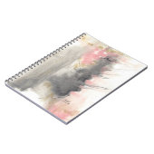 Carnet Rose Gold Grey Abstrait Art moderne peint (Côté gauche)