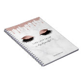 Carnet Rose Gold Lashes Salon Client (Côté Droit)