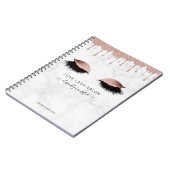 Carnet Rose Gold Lashes Salon Client (Côté gauche)