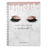 Carnet Rose Gold Lashes Salon Client (Devant)