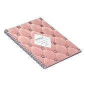 Carnet Rose Gold Luxueux Monogramme Matelassé (Côté Droit)
