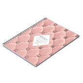 Carnet Rose Gold Luxueux Monogramme Matelassé (Côté gauche)