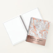 Carnet Rose Gold Marble Consultant (Intérieur)