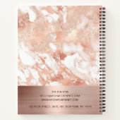 Carnet Rose Gold Metallic Marble Consultant Business (Dos)