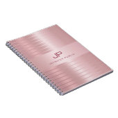 Carnet Rose Gold Modèle Monogramme élégant tendance moder (Côté Droit)