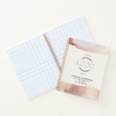 Carnet Rose gold moderne chic et féminin votre logo (Intérieur)