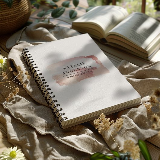 Carnet Rose gold moderne chic et féminin votre logo