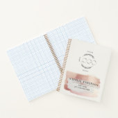 Carnet Rose gold moderne chic et féminin votre logo (Intérieur)
