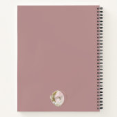 Carnet Rose Gold Moon Monogramme Nom Écriture manuscrite  (Dos)