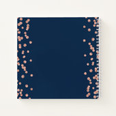 Carnet Rose Gold Navy 30e anniversaire Guestbook Confetti (Dos)