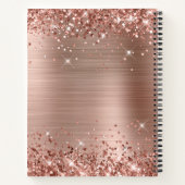 Carnet Rose Gold Pailleté Invité Mis XV Ans (Dos)