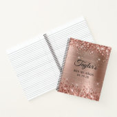 Carnet Rose Gold Pailleté Invité Mis XV Ans (Intérieur)