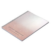 Carnet Rose gold pailleté ombre moderne (Côté gauche)