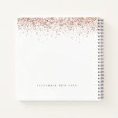 Carnet Rose Gold Parties scintillant 21ème anniversaire d (Dos)