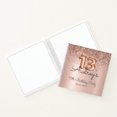 Carnet Rose Gold Parties scintillant Balloon 13e Annivers (Intérieur)