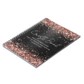 Carnet Rose Gold Parties scintillant Black Metallic Gradu (Côté gauche)