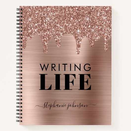 Carnet Rose Gold Parties scintillant Drivers Écrivains pe (Devant)