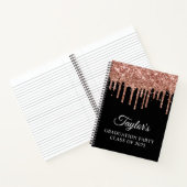 Carnet Rose Gold Parties scintillant Drives et Black Grad (Intérieur)