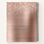 Carnet Rose Gold Parties scintillant Metallic Écrivains P (Dos)