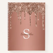 Carnet Rose Gold Parties scintillant Sparkle Drift Nom du (Devant)