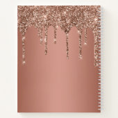 Carnet Rose Gold Parties scintillant Sparkle Drig Monogra (Dos)
