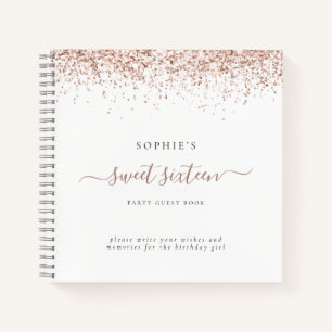 Carnet Rose Gold Parties scintillant Sweet sixteen Party