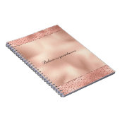 Carnet Rose Gold Pink Glam Glitter Dots       (Côté Droit)