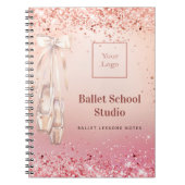Carnet Rose gold pink glitter (Devant)