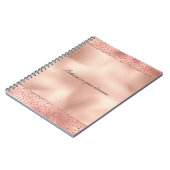 Carnet Rose Gold Rose Glam Paillettes (Côté gauche)