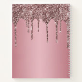 Carnet Rose Gold Rose Parties scintillant Drives Sparkle  (Dos)