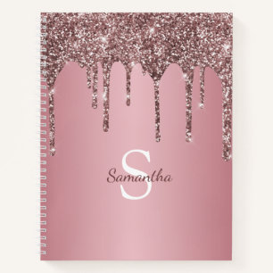 Carnet Rose Gold Rose Parties scintillant Drives Sparkle