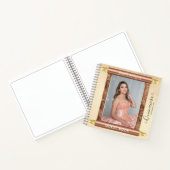 Carnet Rose Gold Scroll Photo Budget Quinceañera Invité (Intérieur)