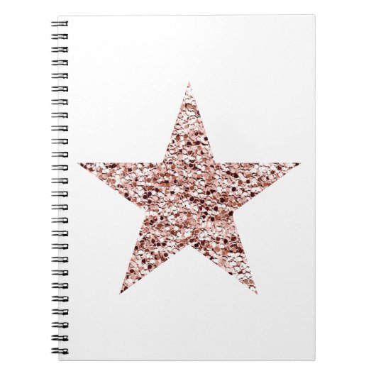Carnet Rose Gold Sequin Twinkle Clipart Shining Star Clip (Devant)