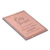 Carnet Rose Gold Sparkle Parties scintillant Baby shower  (Côté Droit)
